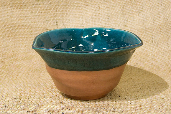 C Paul Laverty_Bowl green brown, 5 x 9, $70