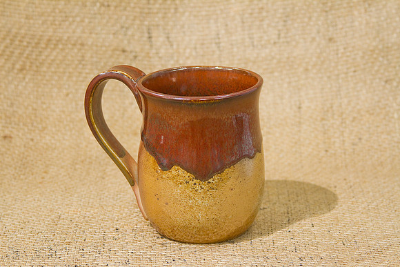 I Paul Laverty_Cup w handle red brown 18oz, 4.75 x 4, $35