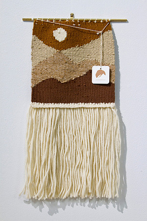 Hailey Thelen_sunset in the mountains_fiber hanging_20.5x12 $115